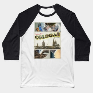 Greetings from Cologne in Germany vintage style retro souvenir Baseball T-Shirt